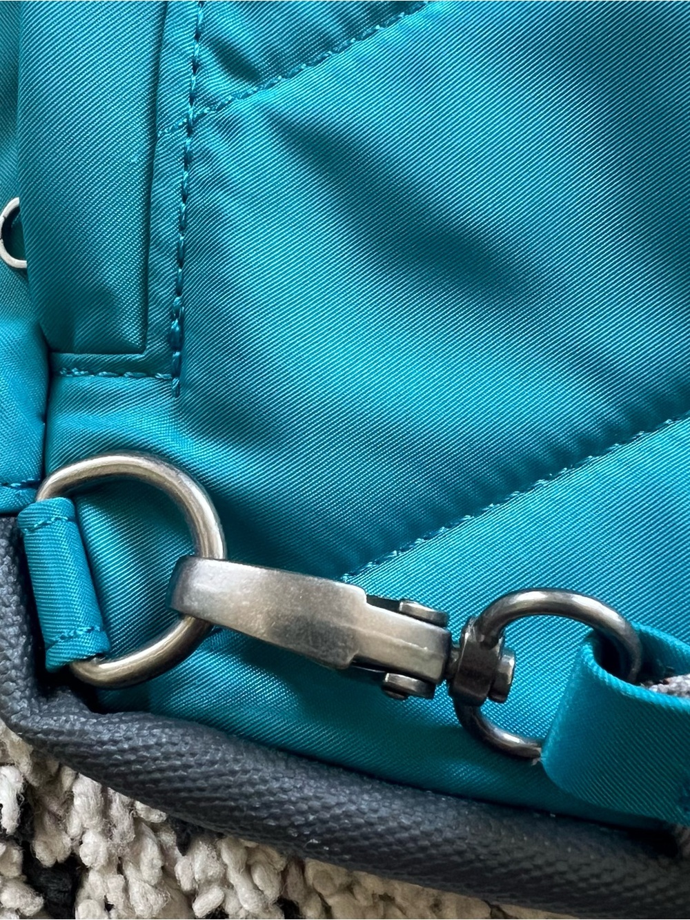 ORI London Crossbody Sling Bag Blue Backpack Style Zip Pockets - Picture 6 of 12